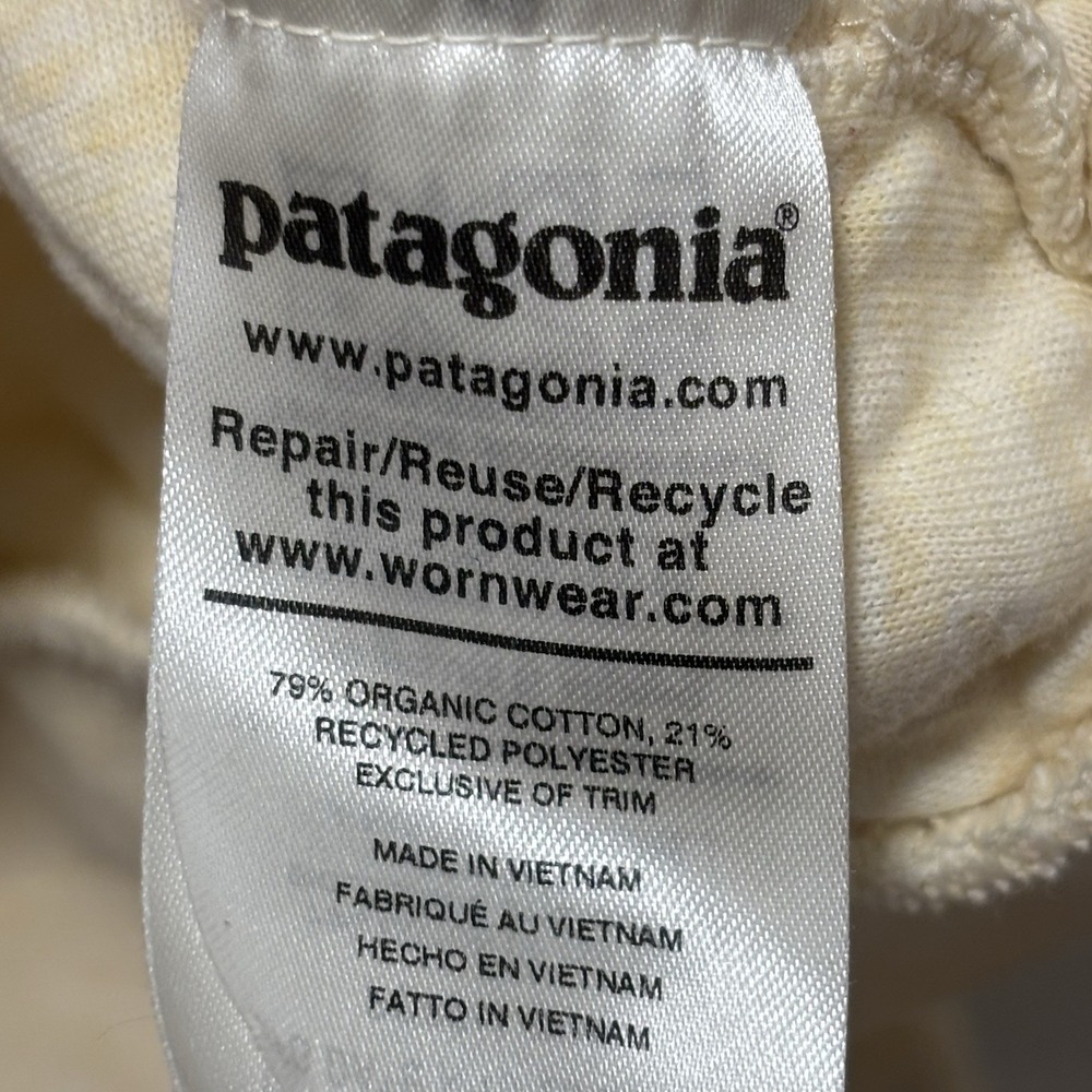 Patagonia‎ Organic Cotton Sweatshirt Quilted Crew Neck Vela Peach Women's Size L - Picture 4 of 6
